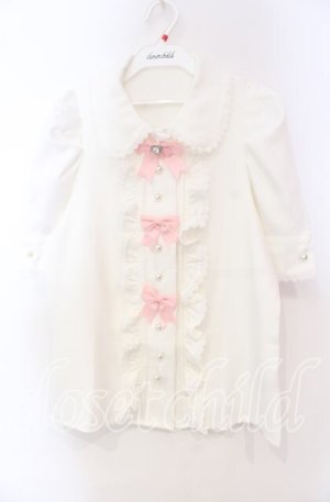 画像: DearMyLove / マトンスリーブブラウス M シロ×ピンク O-25-11-04-024-EL-BL-OW-OS