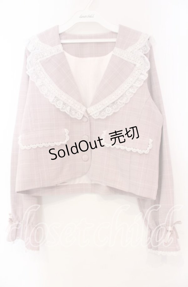 画像1: Dear My Love / うさ耳はしごレースフリルジャケット M ピンク O-25-11-04-025-EL-JA-OW-OS (1)