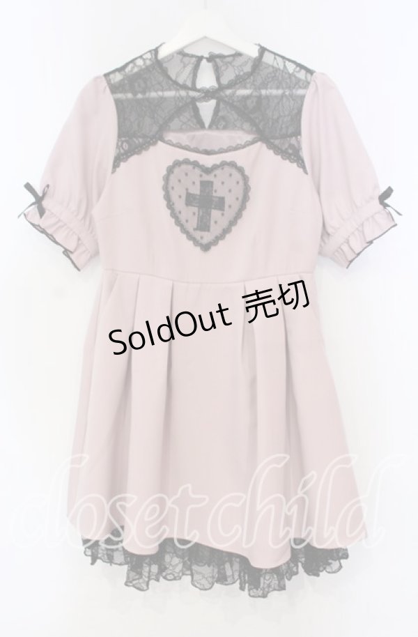 画像1: 【SALE】DearMyLove / 闇十字架ハートドットワンピース M ピンク O-25-11-04-026-EL-OP-OW-ZT178 (1)