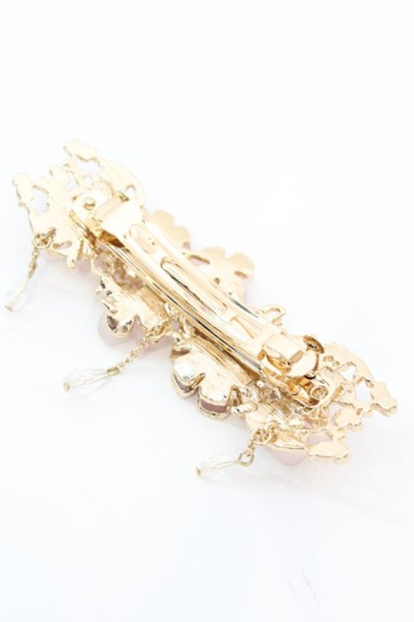 画像2: axes femme / コスモスモチーフバレッタ  ゴールド×ピンク O-25-11-06-044-AX-AC-IG-ZT422-F003 (2)