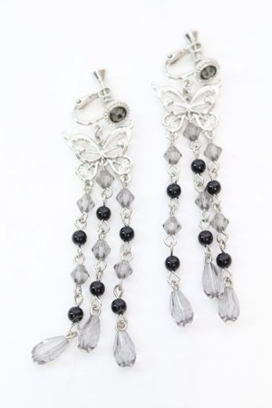 画像: axes femme POETIQUE / チャイナ蝶モチーフイヤリング  シルバー O-25-11-06-047-AX-AC-IG-OS