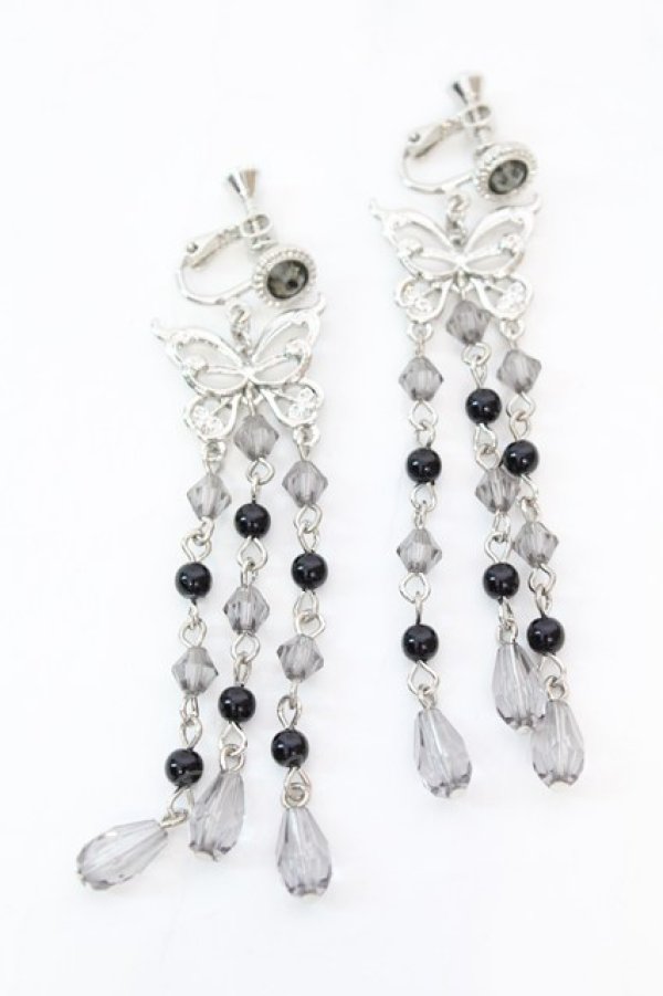 画像1: axes femme POETIQUE / チャイナ蝶モチーフイヤリング  シルバー O-25-11-06-047-AX-AC-IG-ZT422-F003 (1)