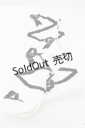 画像: BABY,THE STARS SHINE BRIGHT / レースアップリボン柄オーバーニーソックス  シロ×クロ O-25-11-06-048-BA-ZA-IG-OS