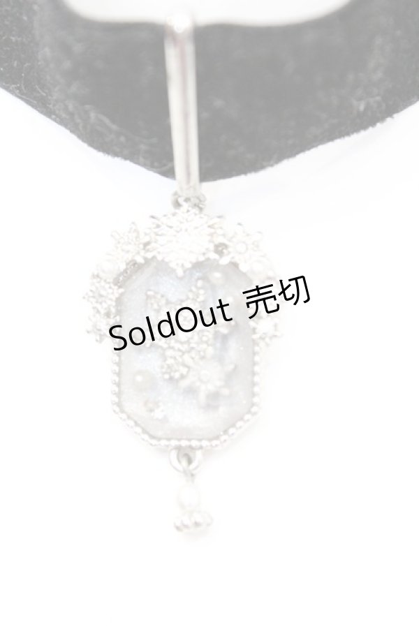 画像1: axes femme / スノークリスタルチョーカー  シルバー×クロ O-25-11-06-062-AX-AC-IG-OS (1)