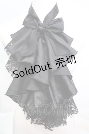 画像: MARBLE / 流麗ドレープゴシックエレガンスタイ  ブラック O-25-11-06-064-GO-ZA-IG-OS