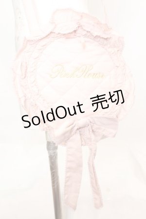 画像: PINK HOUSE / ロゴ刺繍フリルポシェット  ピンク O-25-11-06-065-LO-BG-IG-OS