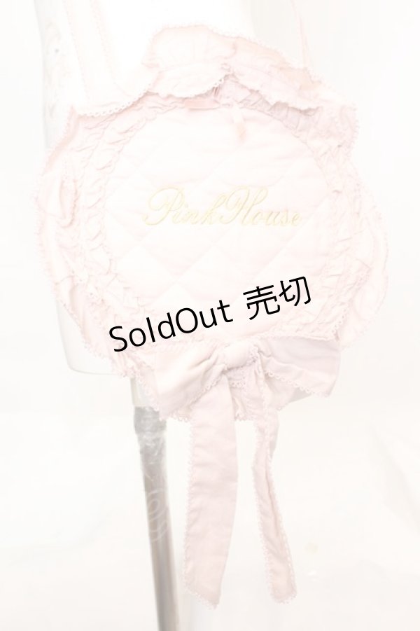 画像1: PINK HOUSE / ロゴ刺繍フリルポシェット  ピンク O-25-11-06-065-LO-BG-IG-OS (1)