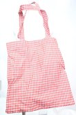 画像3: merry jenny / ギンガムもこもこmiffyトート  アカ O-25-11-06-067-LO-BG-IG-OS (3)