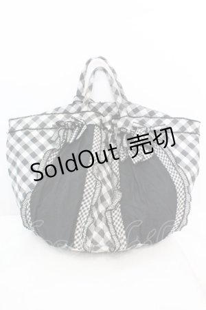画像: KANEKO ISAO / ギンガムトートバッグ  クロ×シロ O-25-11-06-070-EL-BG-IG-OS