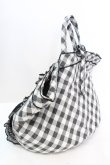 画像3: KANEKO ISAO / ギンガムトートバッグ  クロ×シロ O-25-11-06-070-EL-BG-IG-OS (3)