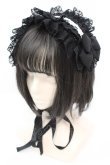 画像1: Vallee lys / Lace Enchantment Headdress  ブラック×ホワイト O-25-11-06-013-GO-AC-IG-OS (1)
