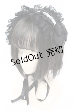 画像: Vallee lys / Lace Enchantment Headdress  ブラック×ホワイト O-25-11-06-013-GO-AC-IG-OS