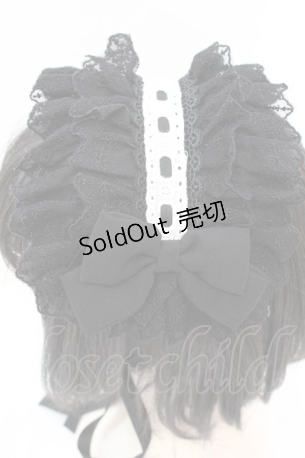 画像2: Vallee lys / Lace Enchantment Headdress  ブラック×ホワイト O-25-11-06-013-GO-AC-IG-OS (2)