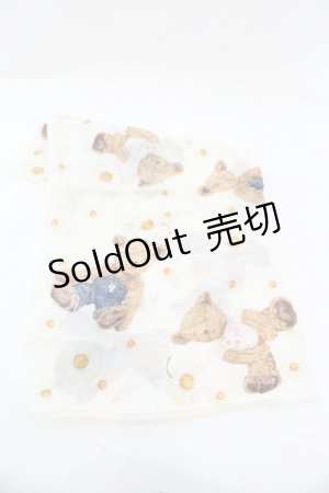 画像: PINK HOUSE / テディマーガレットスカーフ  アイボリー O-25-11-06-018-LO-ZA-IG-OS