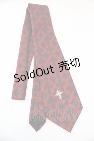 画像: BPN / クロスジャガードネクタイ  レッド O-25-11-06-019-GO-ZA-IG-OS