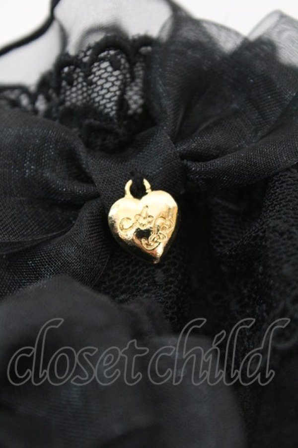 画像2: Angelic Pretty / フェアリーハートチャームお袖とめ  クロ O-25-11-06-022-AP-ZA-IG-OS (2)