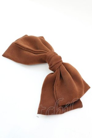 画像: Fi.n.t / リボンバレッタ  ブラウン O-25-11-06-027-CA-AC-OW-OS