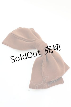 画像: Fi.n.t / リボンバレッタ  ブラウン O-25-11-06-027-CA-AC-OW-OS