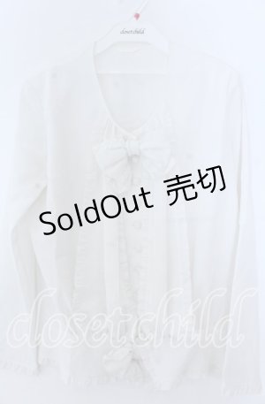 画像: INGEBORG / タック＆リボン使いブラウス  シロ O-25-11-07-051-LO-BL-OW-OS