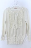 画像1: Emily Temple cute / フリルリボン通しカーディガン  オフ O-25-11-07-055-ET-TO-IG-OS (1)