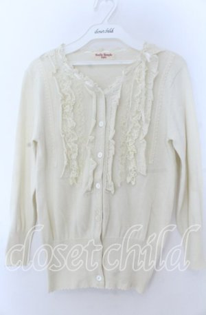 画像: Emily Temple cute / フリルリボン通しカーディガン  オフ O-25-11-07-055-ET-TO-IG-OS