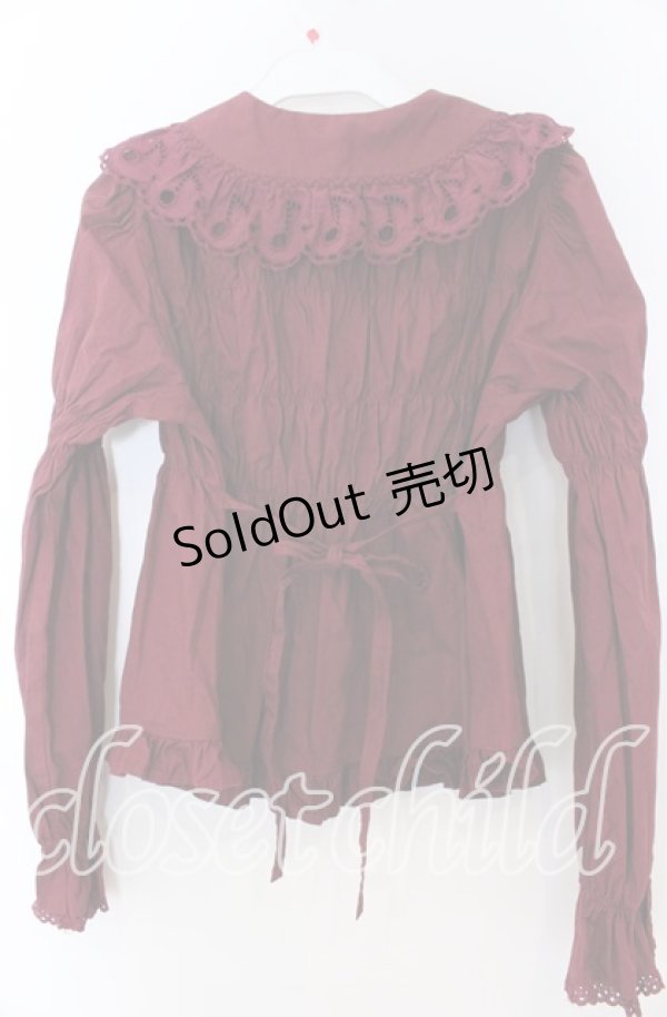 画像2: BABY,THE STARS SHINE BRIGHT / 音符レースのベビードールブラウス  えんじ O-25-11-07-058-BA-BL-IG-OS (2)