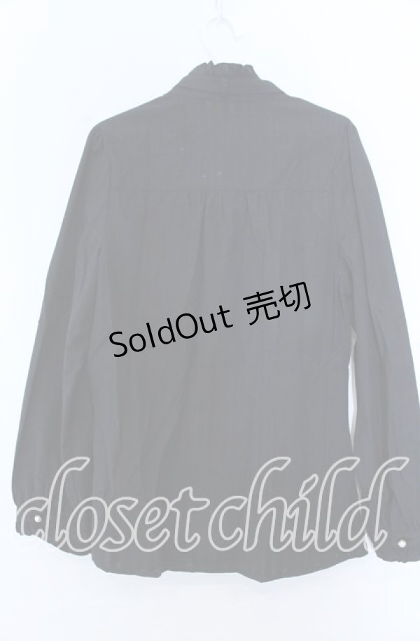 画像2: axes femme / タックブラウス Ｌ クロ O-25-11-07-068-AX-BL-IG-OS (2)