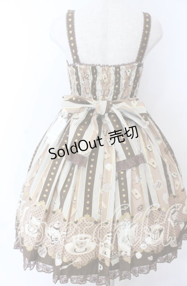画像4: Angelic Pretty / Wonder Partyシャーリングジャンパースカート  ブラウン O-25-11-07-006-AP-OP-IG-OS (4)