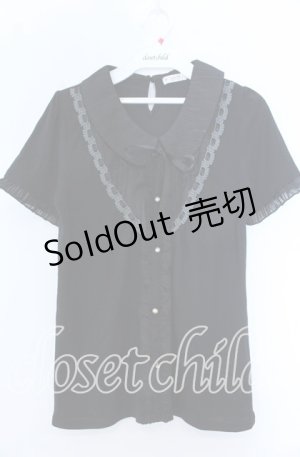 画像: axes femme / はしごレース使いトップス  クロ O-25-11-07-071-AX-TO-IG-OS