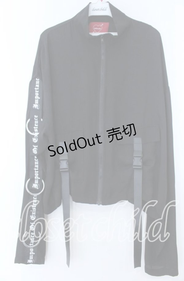 画像1: Jamie エーエヌケー / ロゴテープシースルージャケット  クロ O-25-11-07-073-LO-TO-IG-OS (1)