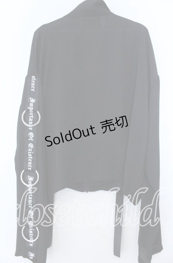 画像2: Jamie エーエヌケー / ロゴテープシースルージャケット  クロ O-25-11-07-073-LO-TO-IG-OS (2)