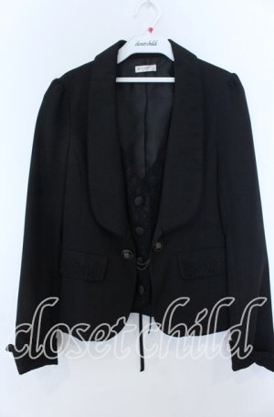 画像: axes femme / ベストレイヤードジャケット Ｍ クロ O-25-11-07-076-AX-JA-IG-OS