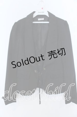 画像: axes femme / ベストレイヤードジャケット Ｍ クロ O-25-11-07-076-AX-JA-IG-OS