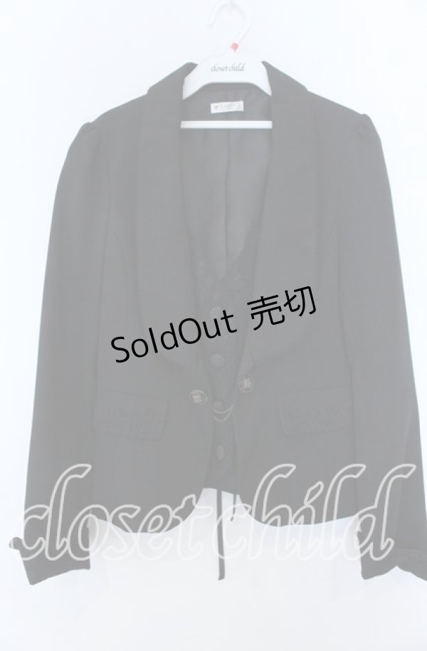 画像1: axes femme / ベストレイヤードジャケット Ｍ クロ O-25-11-07-076-AX-JA-IG-OS (1)