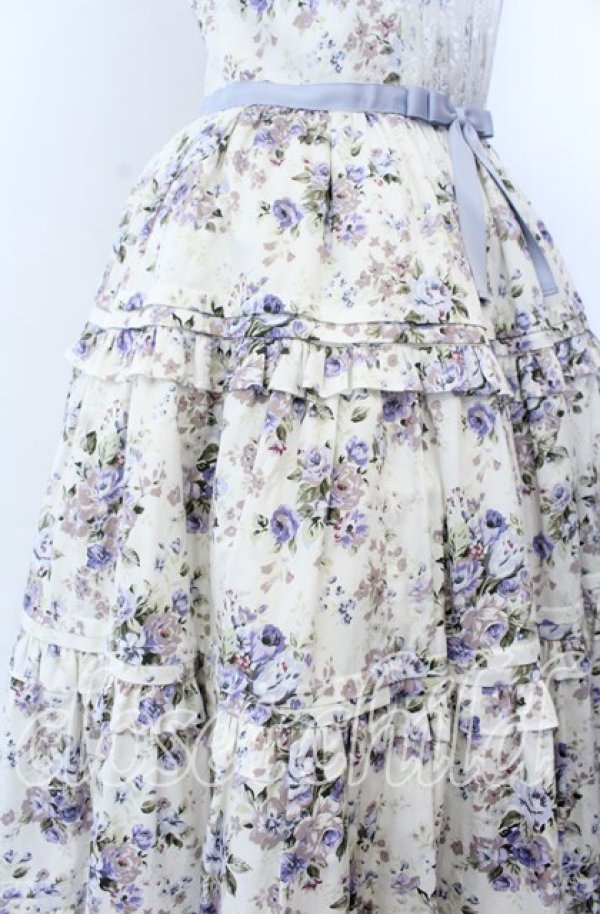 画像3: Victorian maiden / ロココブーケリボンティアードロングドレス  ブルー O-25-11-07-079-CL-OP-OW-OS (3)