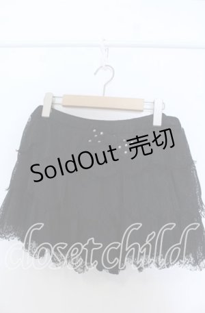 画像: Candy Stripper / ティアードレースショートパンツ  ブラック O-25-11-07-086-PU-SK-OW-OS