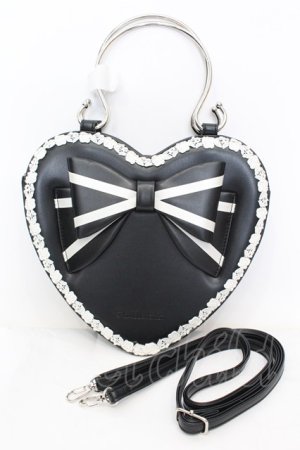 画像: BABY,THE STARS SHINE BRIGHT / リボンハートBag  クロ×シロ O-25-11-07-1004-BA-BG-IG-OS