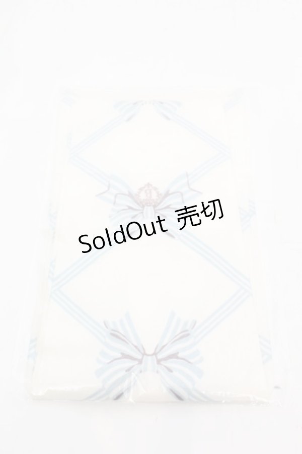 画像2: BABY,THE STARS SHINE BRIGHT / リボン柄プリントオーバーニーソックス  シロ×サックス O-25-11-07-1039-BA-ZA-IG-OS (2)