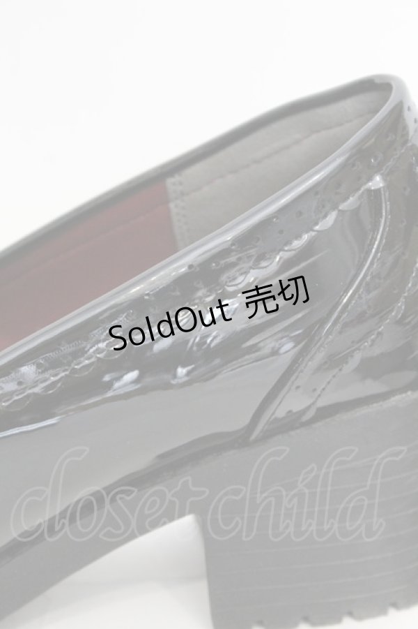 画像5: Amavel / ビジューリボン付ローファーパンプス XL クロ O-25-11-07-1040-CA-BG-OW-ZT1110G (5)