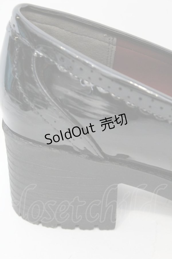 画像8: Amavel / ビジューリボン付ローファーパンプス XL クロ O-25-11-07-1040-CA-BG-OW-ZT1110G (8)