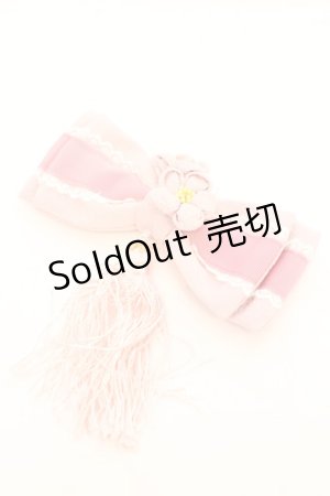 画像: Amavel /  春花便りのお茶会和風リボンバレッタ  ピンク O-25-11-07-1042-CA-AC-OW-ZT168-F001