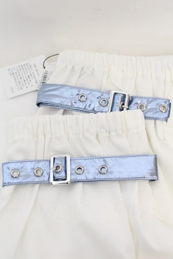 画像2: Jamie エーエヌケー / サイバーレッグウォーマー  シロ×サックス O-25-11-07-1044-LO-ZA-OW-ZT170 (2)