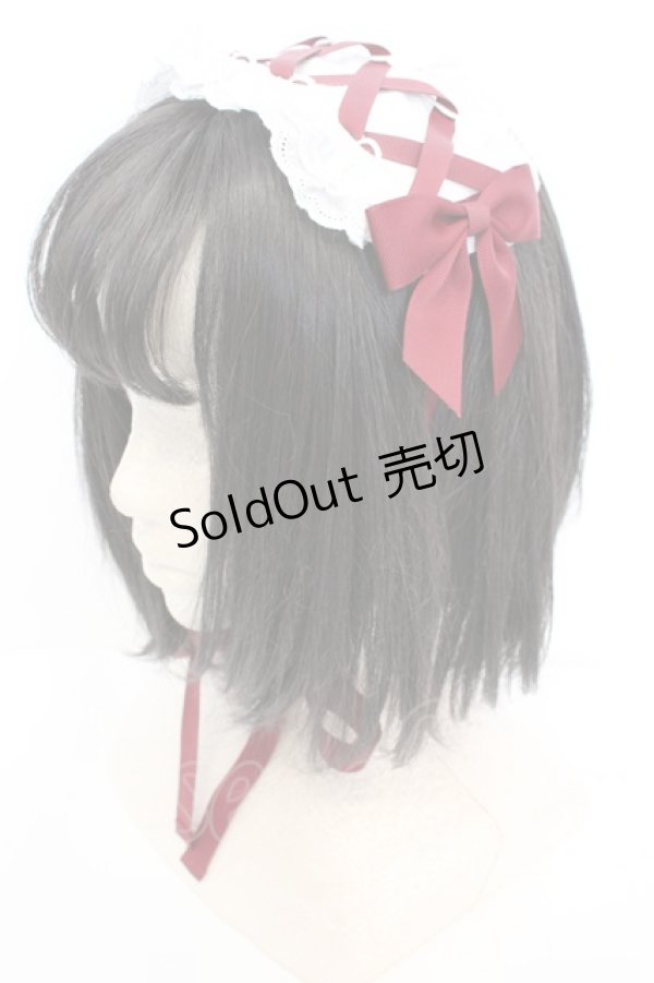 画像1: Amavel / 大正浪漫の夢紀行 ヘッドドレス  シロ×ワイン O-25-11-07-1047-CA-AC-OW-OS (1)