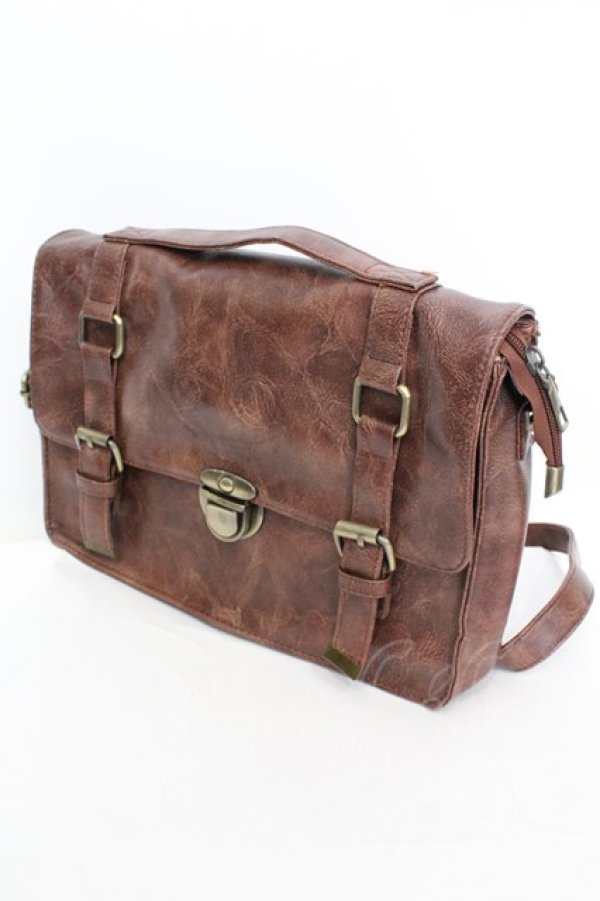 画像1: NieR Clothing / 3WAY メッセンジャーバッグ  ブラウン O-25-11-07-1049-PU-BG-YM-ZT-K010 (1)