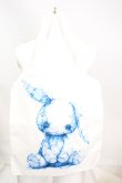 画像1: NieR Clothing / 2WAY トートバッグ  ホワイトｘブルー O-25-11-07-1050-PU-BG-YM-ZT-K010 (1)