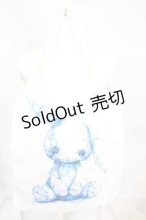 画像: NieR Clothing / 2WAY トートバッグ  ホワイトｘブルー O-25-11-07-1050-PU-BG-YM-ZT-K010