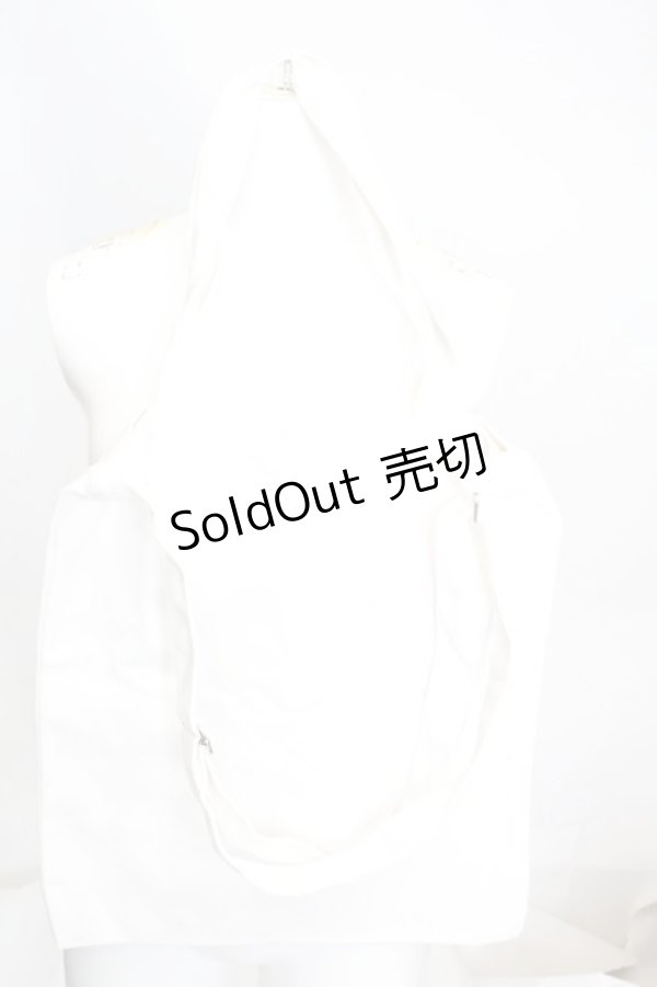 画像2: NieR Clothing / 2WAY トートバッグ  ホワイトｘブルー O-25-11-07-1050-PU-BG-YM-ZT-K010 (2)