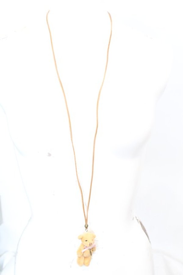 画像2: PINK HOUSE / くまぬいぐるみネックレス  ブラウン×ピンク O-25-11-07-1051-LO-AC-IG-ZT168-F006 (2)