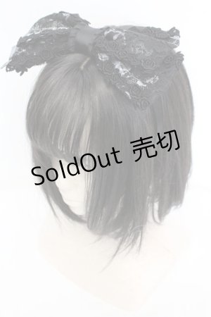 画像: 【SALE】Moi-meme-Moitie / ローズフォレストレースカチューシャ  ブラック×ホワイト O-25-11-07-1060-MO-AC-IG-ZT171