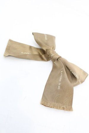 画像: KANEKO ISAO / リボンバレッタ  ベージ×ゴールド O-25-11-07-1062-EL-AC-IG-ZT1114A